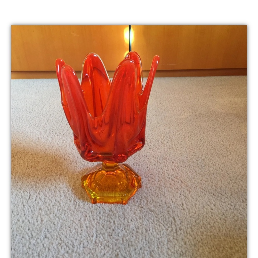 Vintage Glass Vase EXTREMELY RARE 1970's